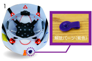 イメージ：解除パーツをはずします