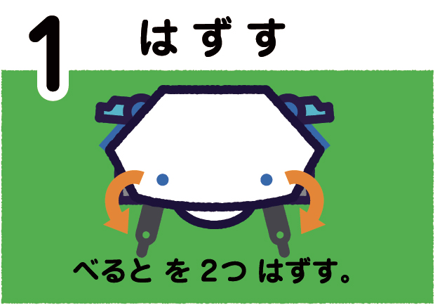 イメージ：つかい方　はずす